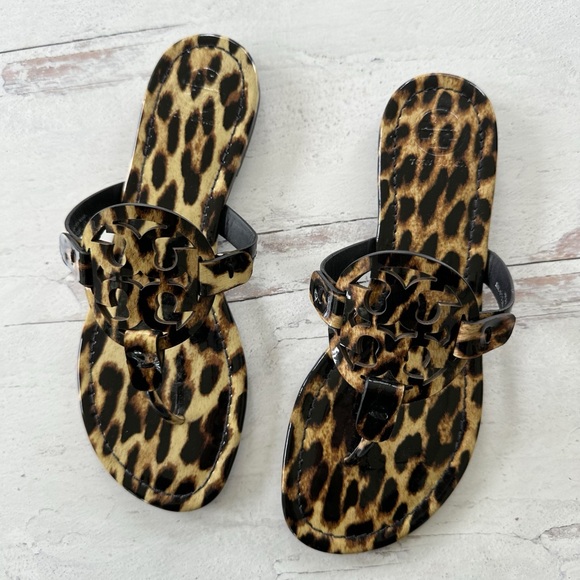 Tory Burch • Patent Leopard Miller Sandals - Picture 2 of 13